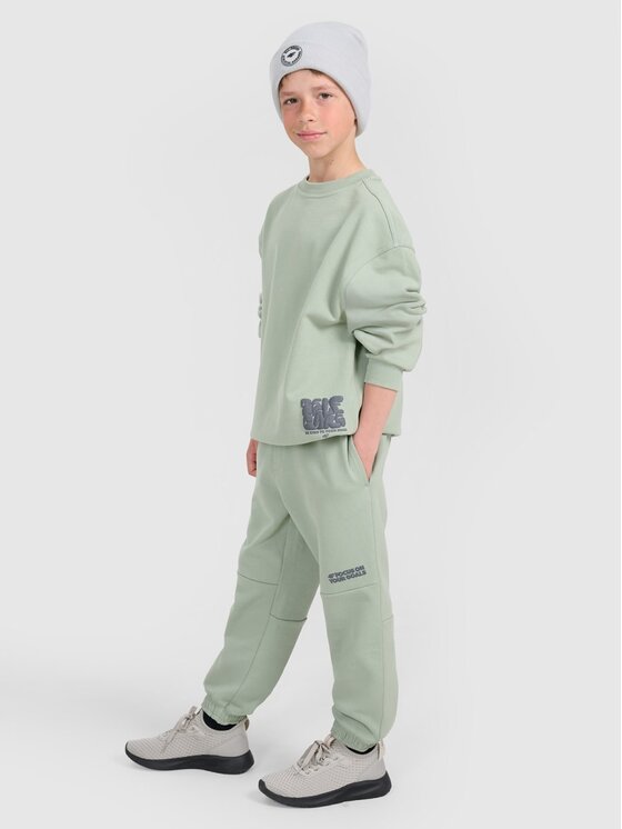 4F 4F Pantaloni da tuta 4FJRAW25TTROM1605-44S Verde Regular Fit