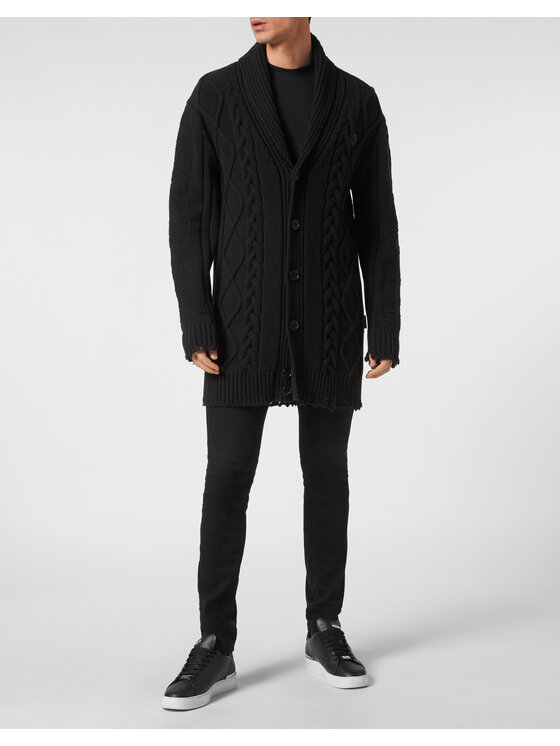 PHILIPP PLEIN PHILIPP PLEIN Kardigan 2423 Černá Regular Fit