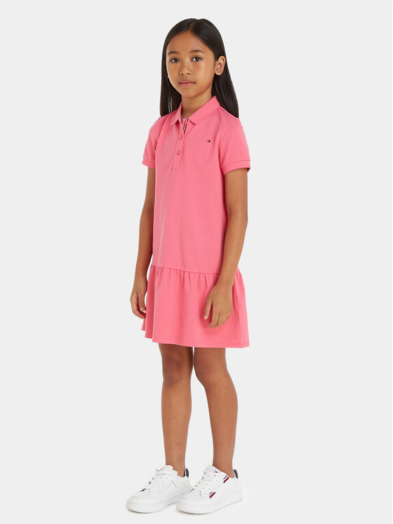 Tommy Hilfiger Rochie de zi Essential KG0KG07777 Roz Regular Fit