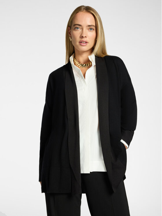 Elena Mirò Elena Mirò Kardigan M517Z000993N033 Czarny Over Fit