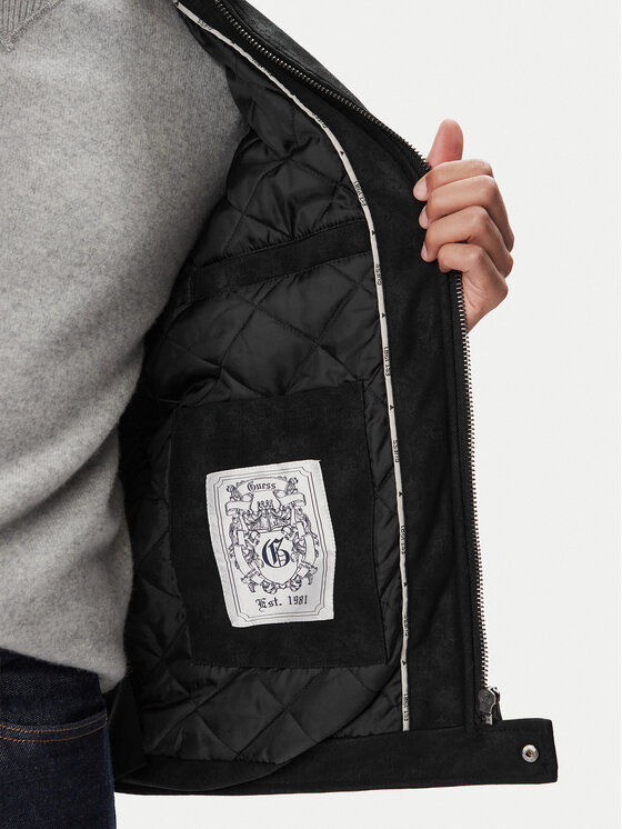 Guess Guess Dirbtinės odos striukė M6BL28 W4140 Juoda Regular Fit