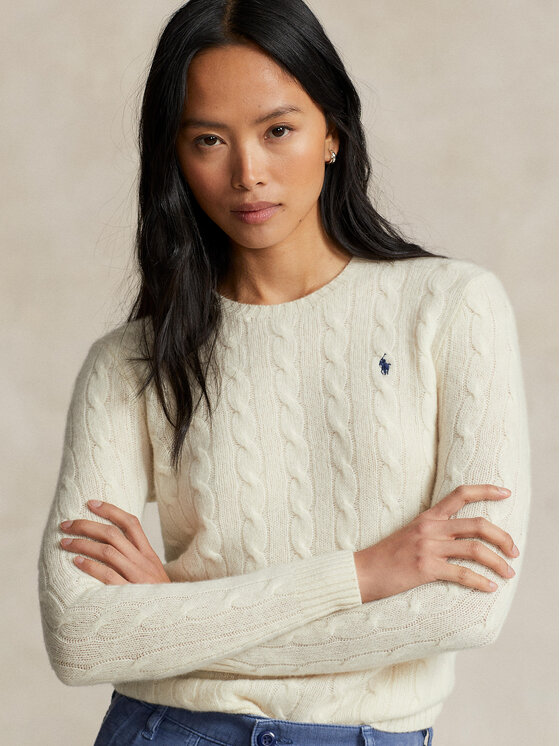 Polo Ralph Lauren Polo Ralph Lauren Πουλόβερ 211910421001 Εκρού Regular Fit