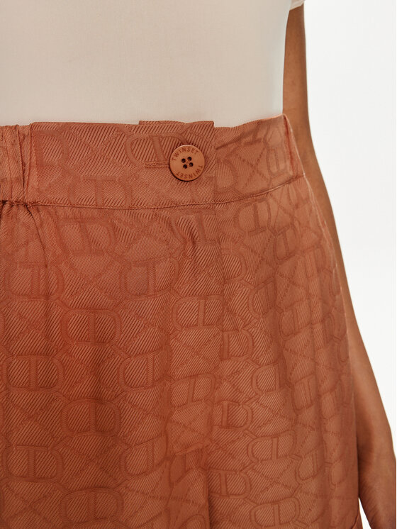 TWINSET TWINSET Medžiaginiai šortai 241TT2241 Oranžinė Loose Fit