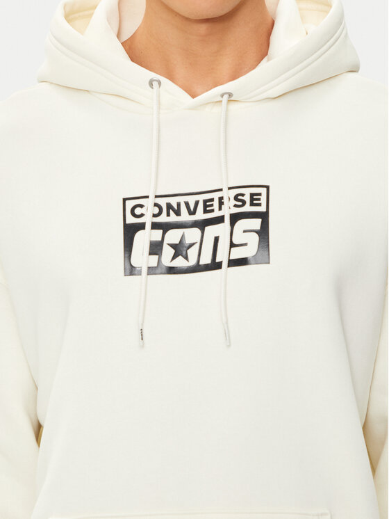 Converse Converse Pulóver M Cons Hoodie 10026148-A10 Ekru Regular Fit