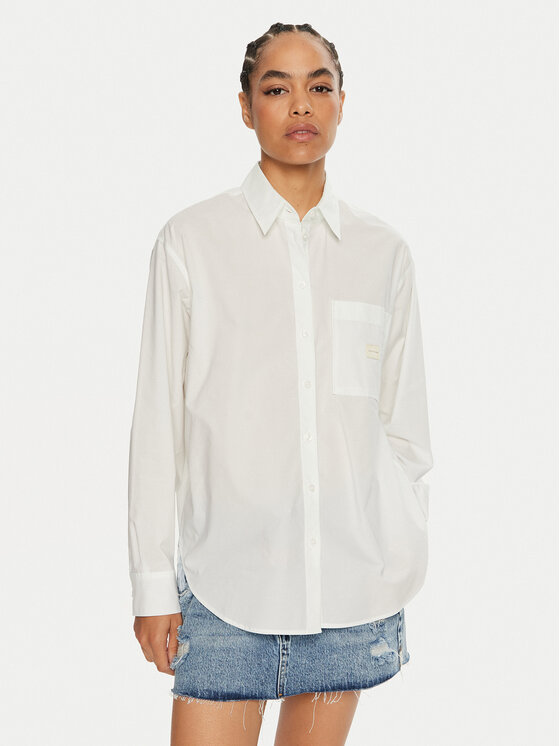 Calvin Klein Jeans Calvin Klein Jeans Cămașă J20J224436 Alb Relaxed Fit