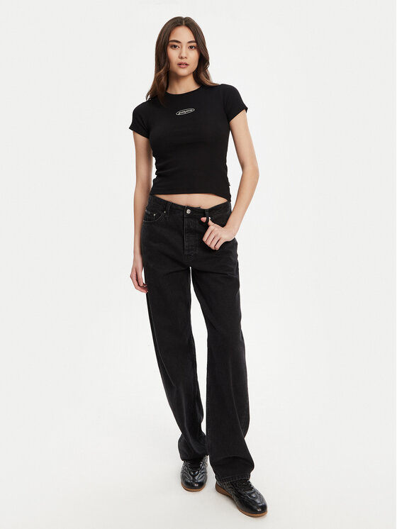 Guess Jeans Guess Jeans Marškinėliai W5YP37 KA0H1 Juoda Slim Fit