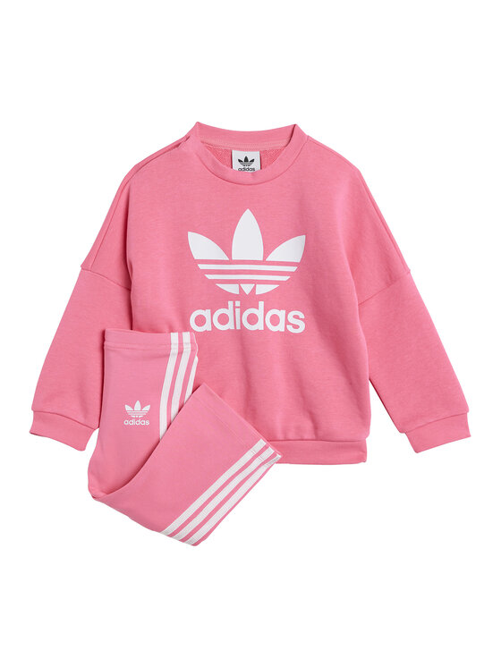 adidas adidas Set majica dugih rukava i leggins JY1109 Ružičasta Flared Fit