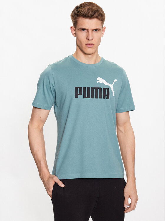Puma Puma Футболка Essentials+ 2 Col Logo 586759 Зелений Regular Fit