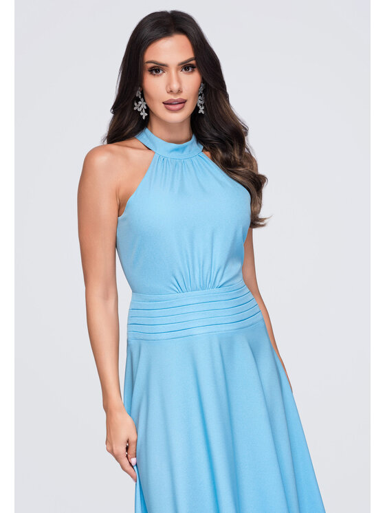 Ombre Ombre Sukienka wieczorowa LA-OM-DLR411 Niebieski Regular Fit