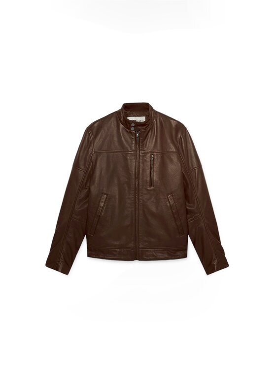 Trussardi Trussardi Kurtka skórzana R301M000054N023 Brązowy Regular Fit