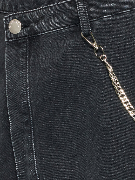Glamorous Glamorous Spódnica jeansowa TM0638 Czarny Regular Fit