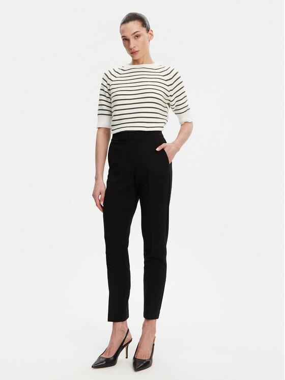 French Connection French Connection Hlače iz tkanine 74KZA Črna Tailored Fit