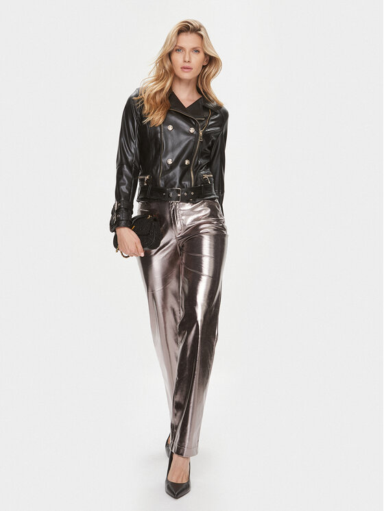 Guess Guess Куртка зі штучної шкіри W3BL93 K8S30 Чорний Regular Fit