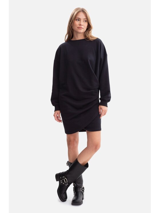 BeWear BeWear Sukienka dzianinowa b298 Czarny Baggy Fit