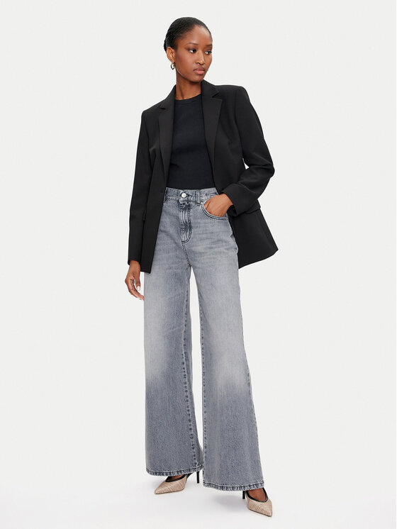 Marella Marella Jeans hlače 2423186034 Siva Wide Leg