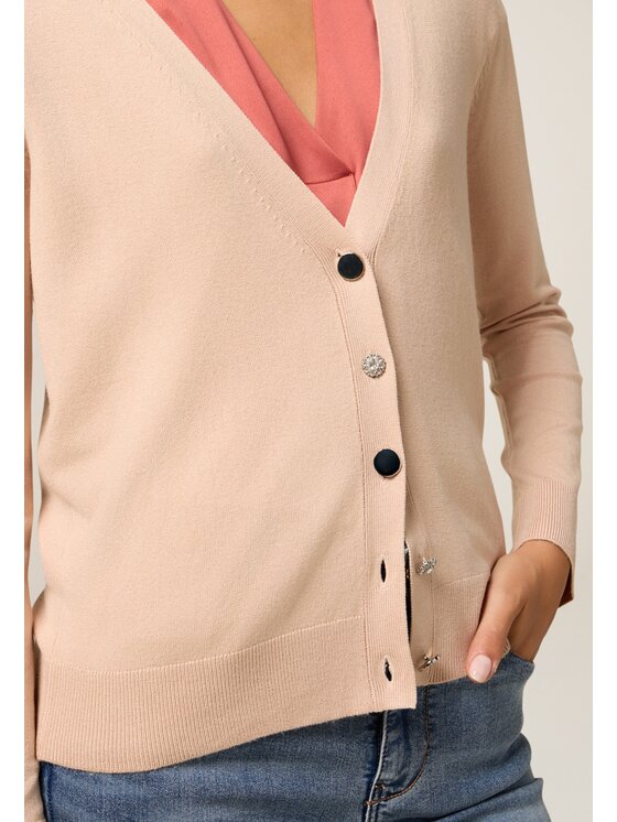 Oltre Oltre Cardigan M286J005020N002 Rosa Slim Fit