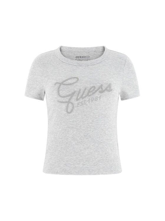 Guess Guess T-shirt W6RI22 KA0H1 Siva Slim Fit