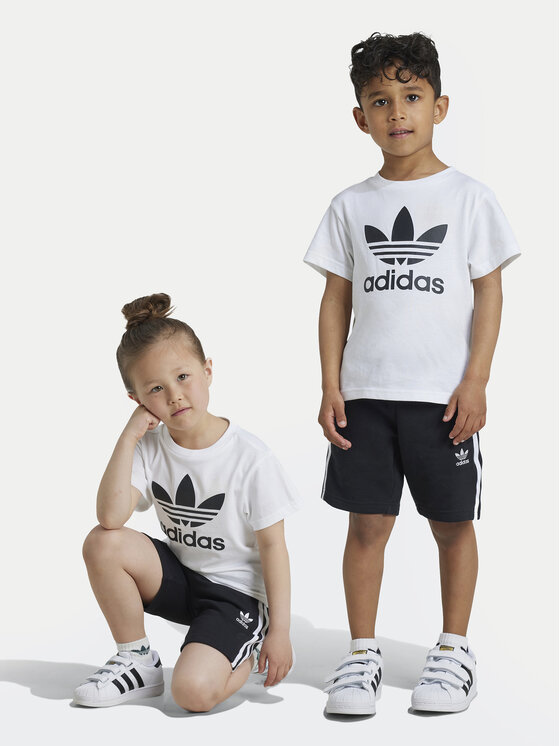 adidas adidas Set tricou și pantaloni scurți adicolor JE1613 Negru Regular Fit