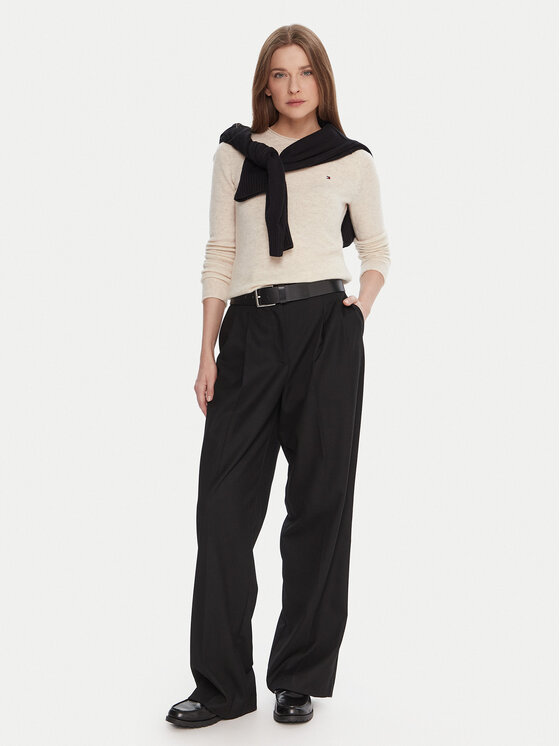 Tommy Hilfiger Tommy Hilfiger Sveter WW0WW40264 Écru Regular Fit