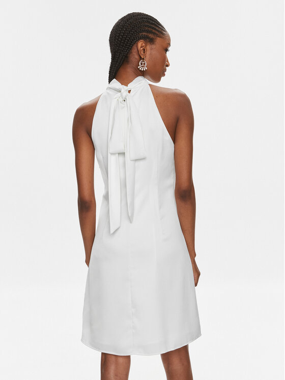 YAS YAS Коктейльна сукня Dottea 26032326 Білий Slim Fit