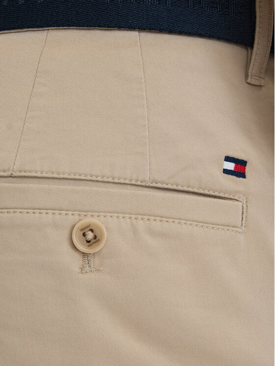 Tommy Hilfiger Tommy Hilfiger Komplet szorty i pasek Denton MW0MW42349 Beżowy jasny Slim Fit