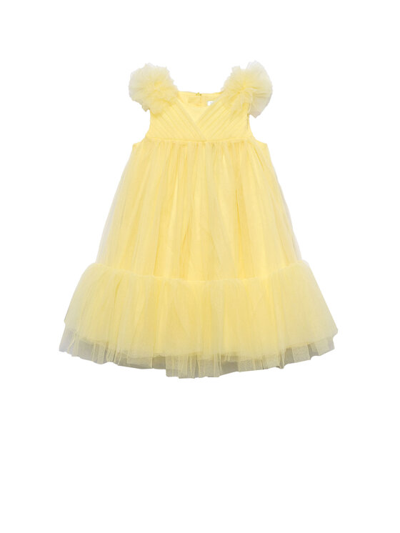 Abel & Lula Sukienka elegancka 5039 Żółty Regular Fit