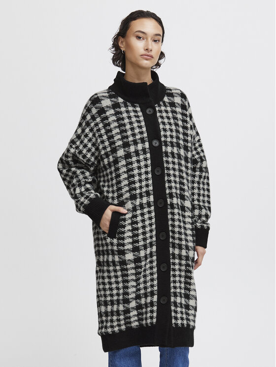 ICHI ICHI Кардиган 20119845 Чорний Regular Fit