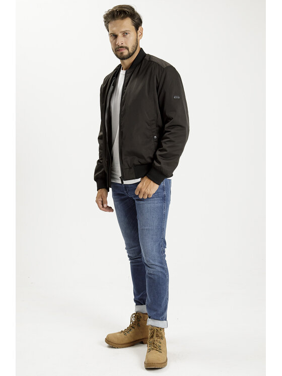 Cross Jeans Cross Jeans Kurtka bomber 40255-020 Czarny Regular Fit