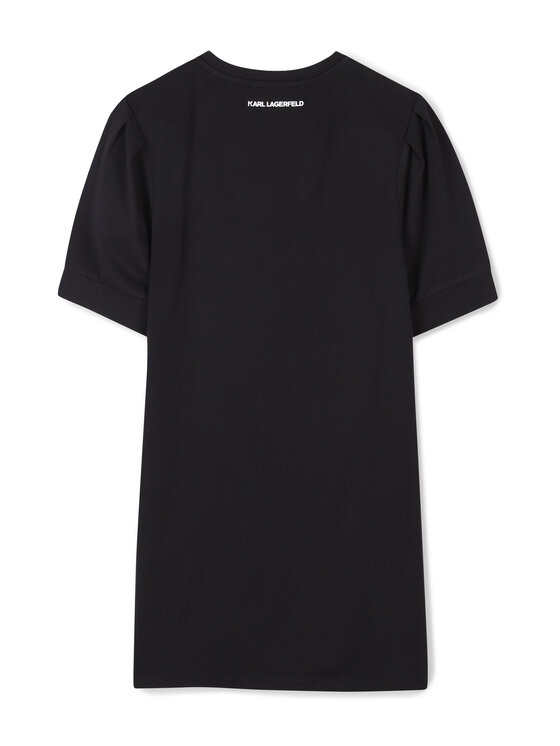 Karl Lagerfeld Kids Karl Lagerfeld Kids Každodenné šaty Z30458 S Čierna Regular Fit