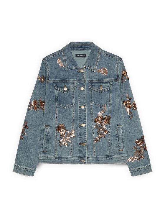 Fiorella Rubino Fiorella Rubino Giacca di transizione R402T001267N004 Turchese Boxy Fit