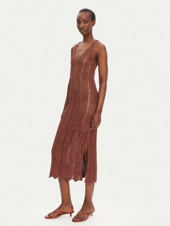 TWINSET TWINSET Strickkleid 251TT319A Braun Slim Fit