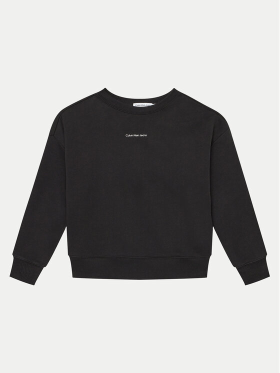 Calvin Klein Jeans Mikina Monogram IB0IB02258 Čierna Regular Fit
