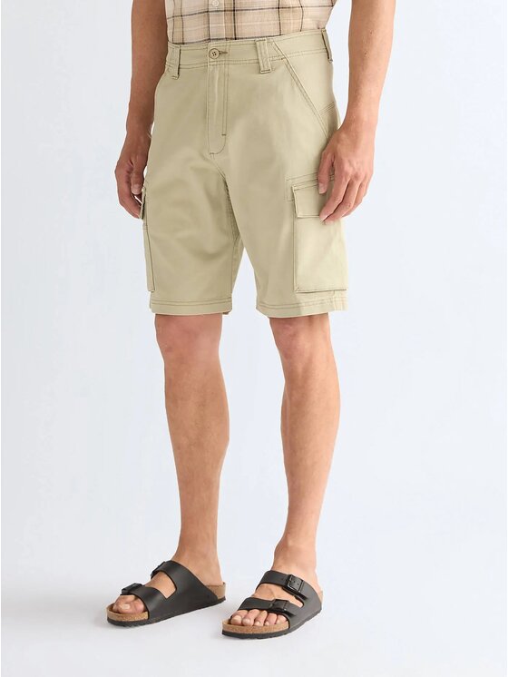 Wrangler Wrangler Szorty materiałowe PK CARGO SHORT Beżowy Straight Fit