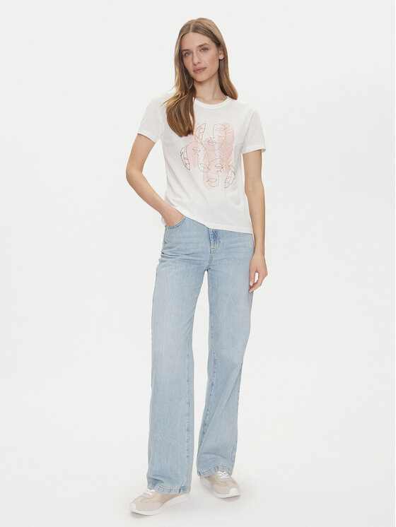 JDY JDY Футболка Michigan 15311702 Білий Regular Fit