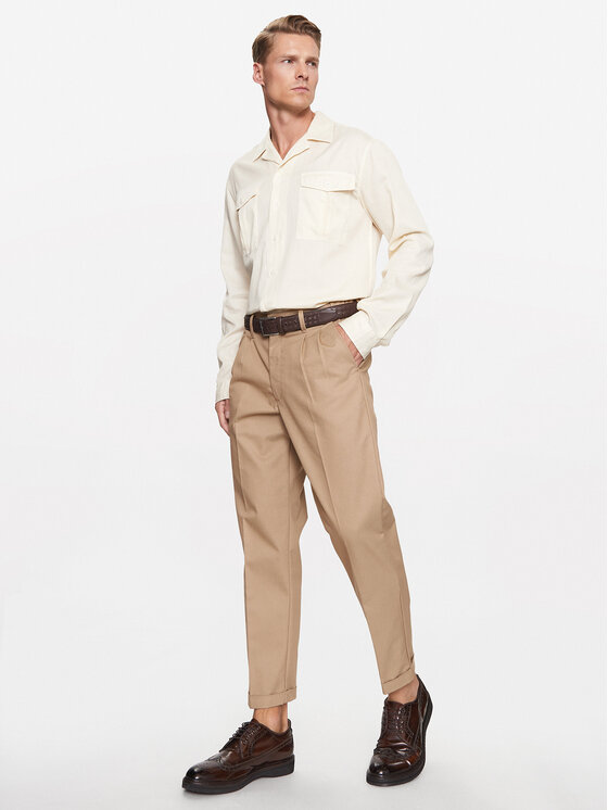 Redefined Rebel Redefined Rebel Pantaloni chino Kevin 226112 Bej Regular Fit