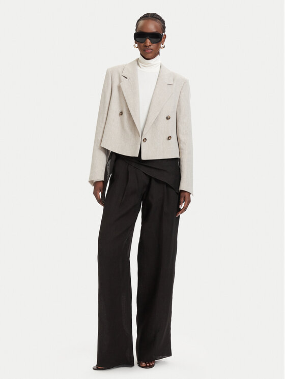 Marella Marella Pantaloni di tessuto Solista 2613131114 Nero Relaxed Fit