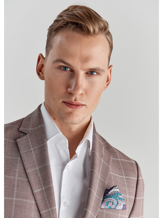Pako Lorente Pako Lorente Marynarka P22SP-3G-019 Różowy Slim Fit