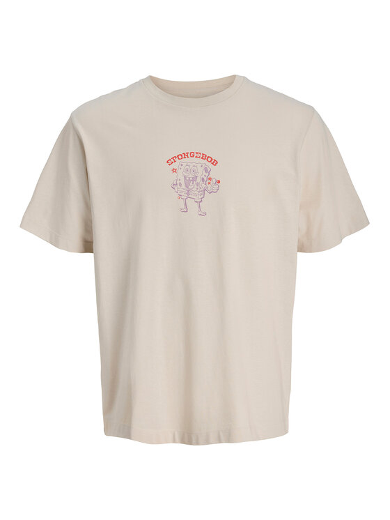 Jack & Jones Jack & Jones T-Shirt Spongebob 12286631 Μπεζ Relaxed Fit