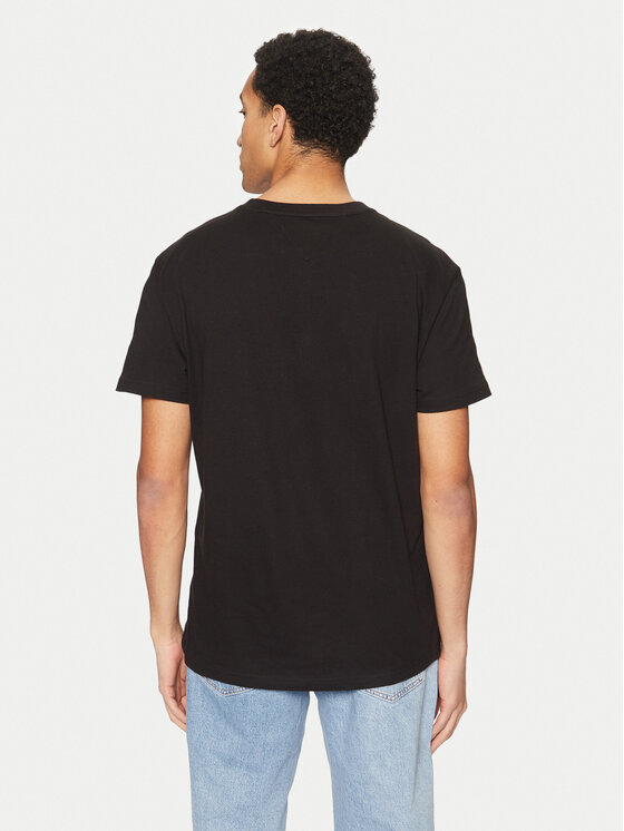 Tommy Jeans Tommy Jeans Póló Signature DM0DM21109 Fekete Regular Fit
