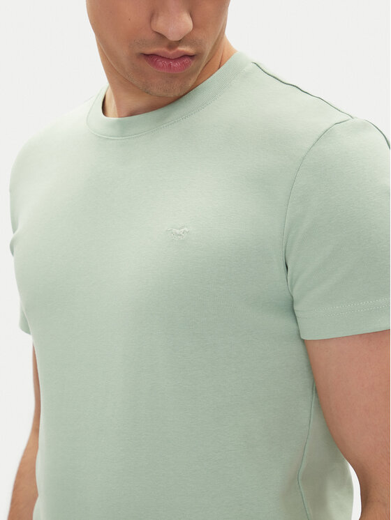 Mustang Mustang T-Shirt Allen 1016486 Zielony Slim Fit
