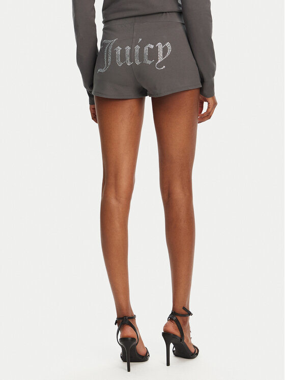 Juicy Couture Juicy Couture Pantaloni scurți sport JCWHS125312 Gri Loose Fit
