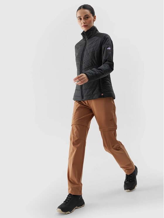 4F 4F Vatovaná bunda 4FWSS24TDJAF427-21S Čierna Regular Fit
