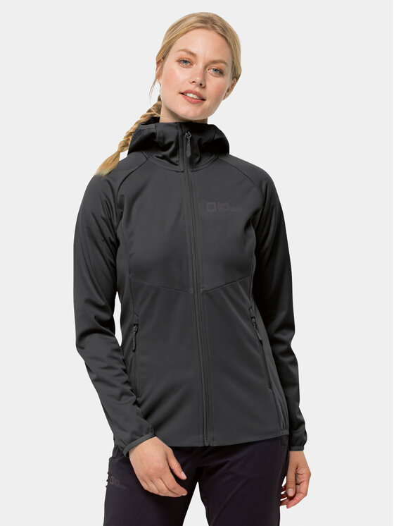 Jack Wolfskin Jakna Softshell Go Hike Softshell 1306862 Črna Regular Fit