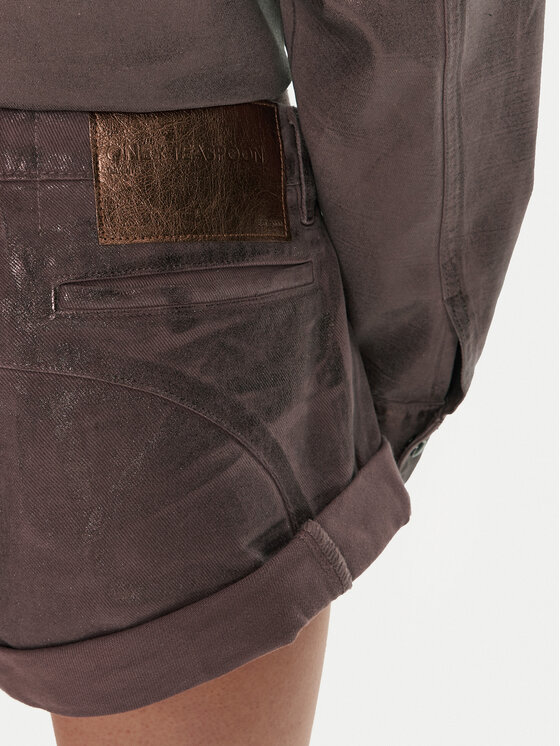 One Teaspoon One Teaspoon Szorty jeansowe 26553 Brązowy Regular Fit