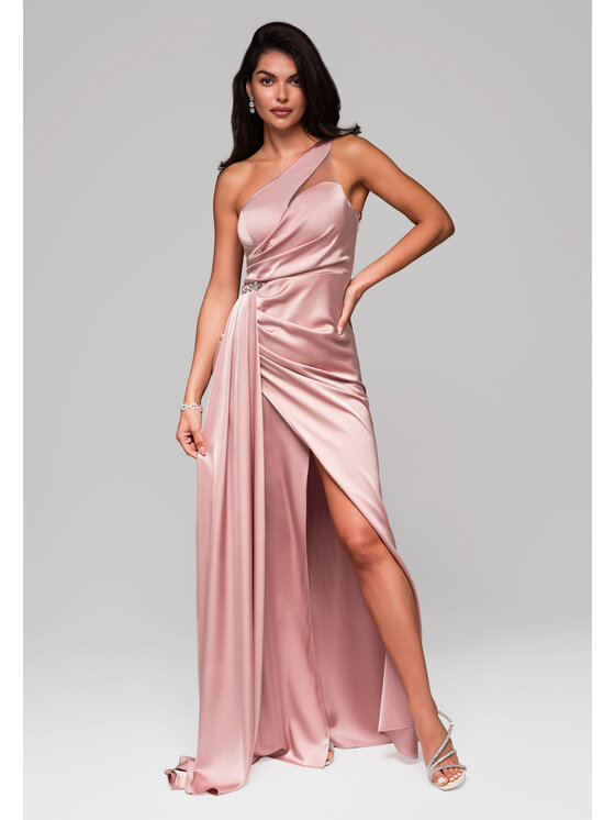 Ombre Ombre Sukienka wieczorowa LA-OM-DLR236 Różowy Regular Fit