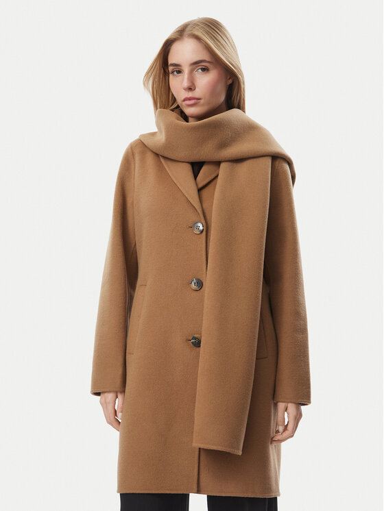 MICHAEL Michael Kors MICHAEL Michael Kors Vlněný kabát 77A7146M22 Světle hnědá Regular Fit