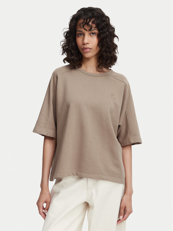Beverly Hills Polo Club Tricou P-SS26W-TS00817 Maro deschis Oversize