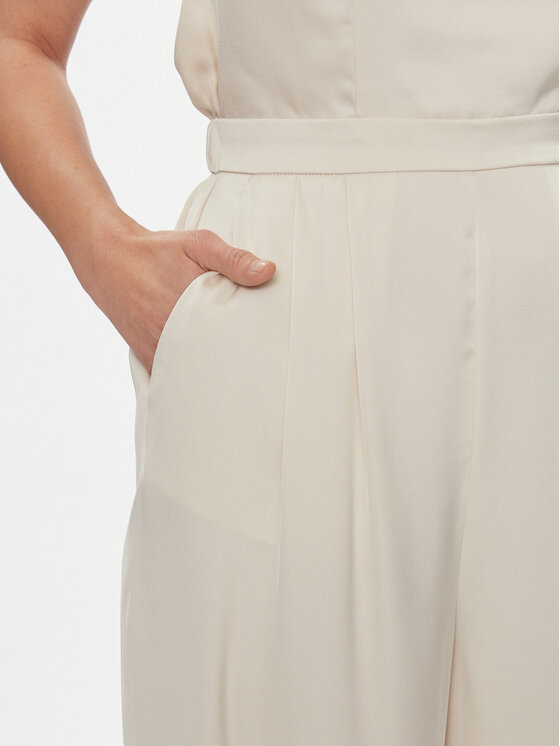 Vila Vila Jumpsuit Ravenna 14083041 Écru Regular Fit