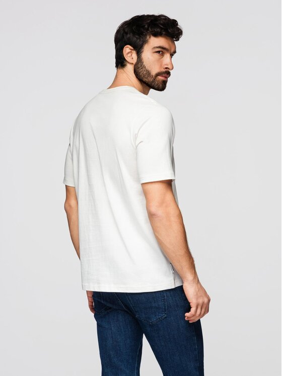 Ombre Ombre T-Shirt OM-TSPT-0258 Biały Regular Fit