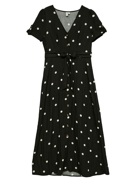 Vero Moda Vero Moda Košilové šaty Joan 10343501 Černá Regular Fit